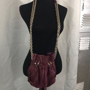 Hype leather bucket purse crossbody length strap